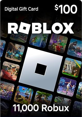 Roblox Digital Gift Card - 100$ (11,000 Robux) - (SMS Delivery)
