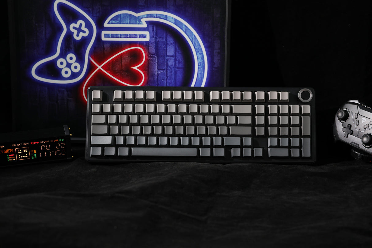 AULA F99Pro 96% Gasket-Mounted Triple-Mode Mechanical Keyboard with Knob, Nimbus switch V3 - Gradient Grey