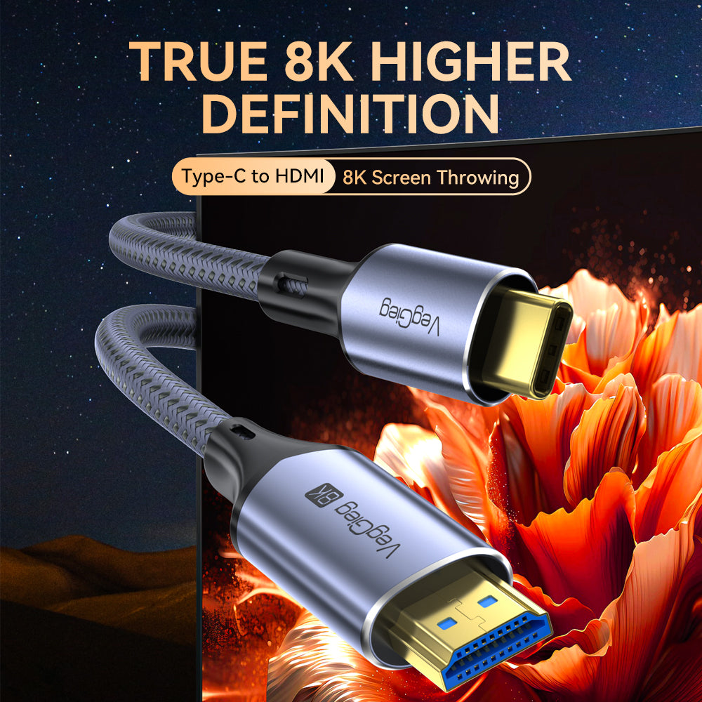 VegGieg USB-C to HDMI M/M 8K Cable Model V-Z104
