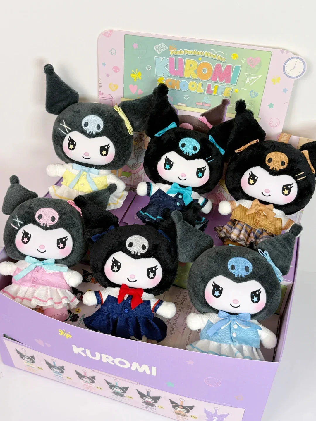 KUROMI School Life Series Plush Pendant (Blind Box) selling per piece - 2303566610101