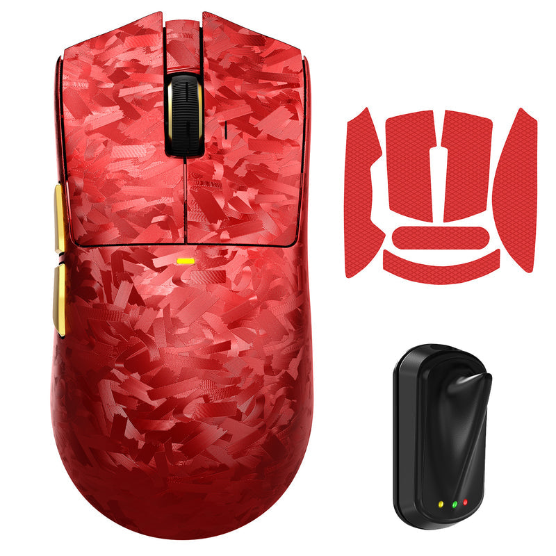 ATTACK SHARK X11 63g ULTRA Carbon Fiber Wireless 8K PAW3950MAX 20000 FPS Up to 42000 DPI Gaming Mouse - Red