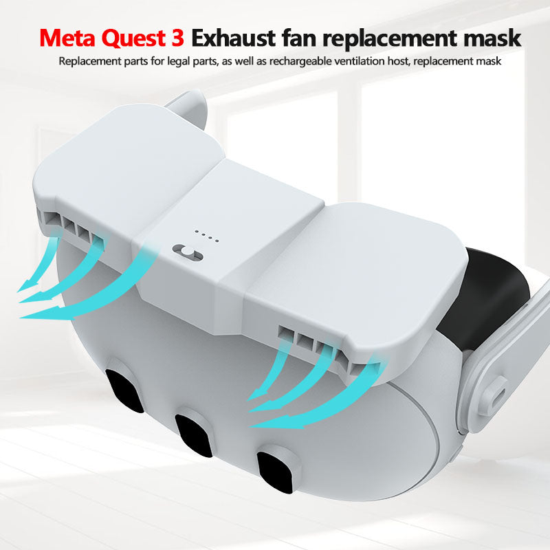 Gamax Meta Quest 3 Exhaust Fan Replacement Mask - White