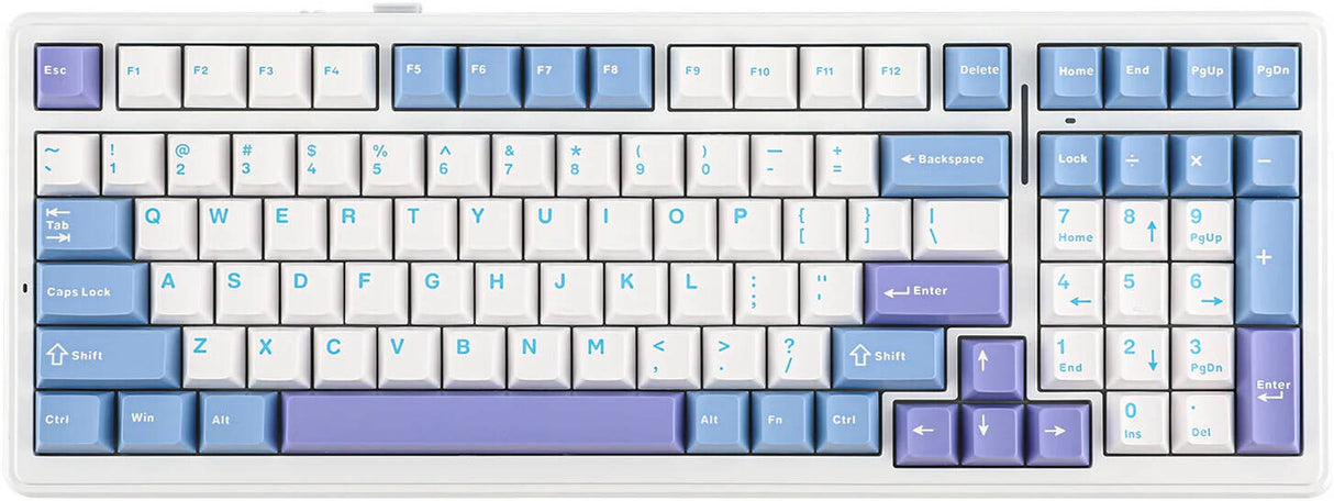 AULA F99 98% Gasket-Mounted Hot-Swappable Wireless Mechanical Keyboard Reaper switch - White Blue