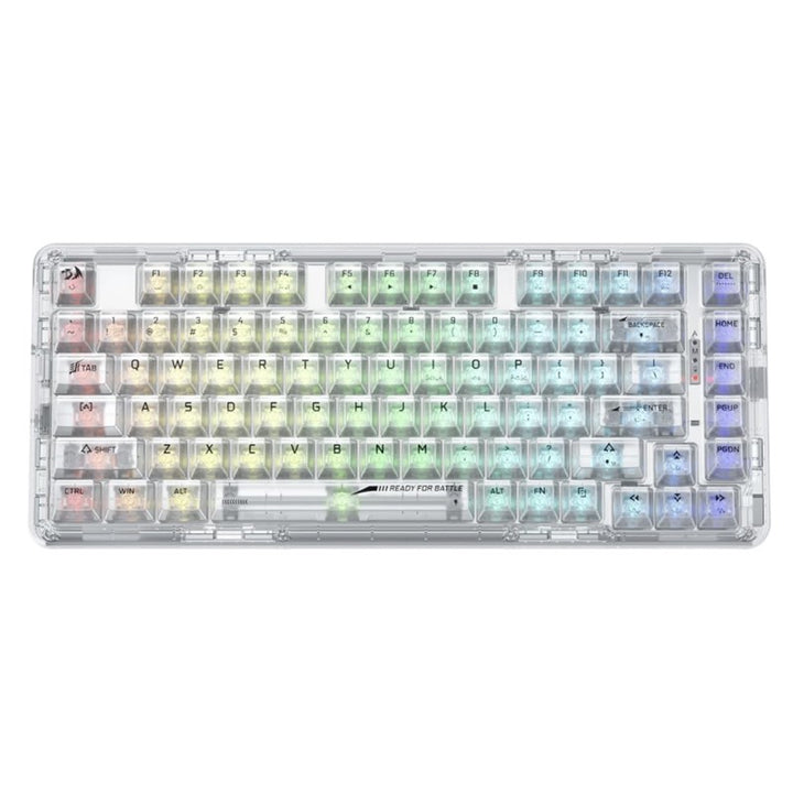 Redragon K649 ELF PRO 78% 3-Mode RGB Mechanical Keyboard - Transparent