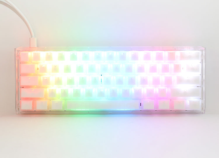 DUCKY ONE 3 MINI HOT SWAP Blue Switch Cherry RGB Wired Mechanical Gaming Keyboard Arabic - Aura White