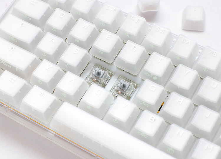 DUCKY ONE 3 MINI HOT SWAP Blue Switch Cherry RGB Wired Mechanical Gaming Keyboard Arabic - Aura White