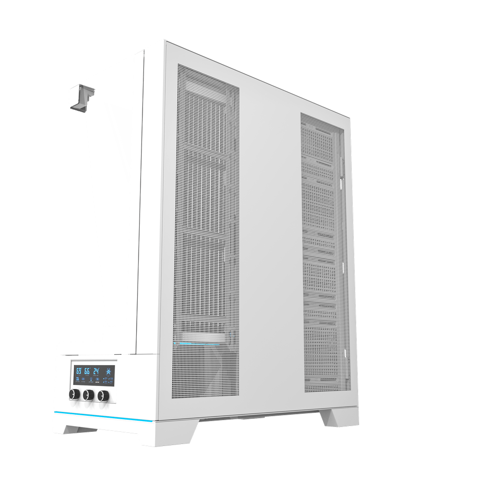 DarkFlash DY450L Pro 4 Digital Fans Case - White