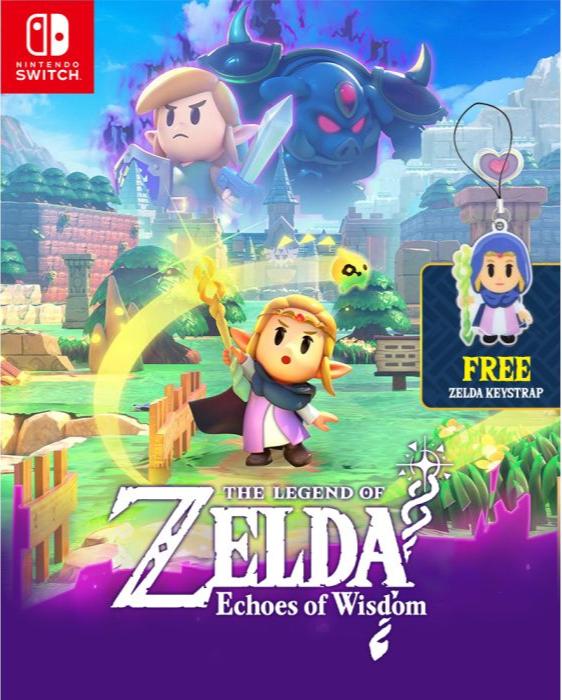 The Legend of Zelda: Echoes of Wisdom For Nintendo Switch with Free Zelda Key strap