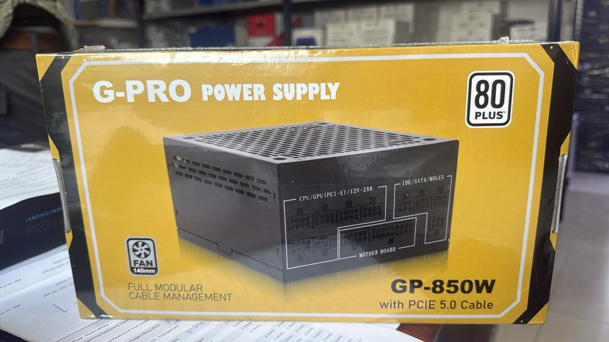 G-Pro GP-850W 80 Plus PCle 5.0 PC Power Supply - Black