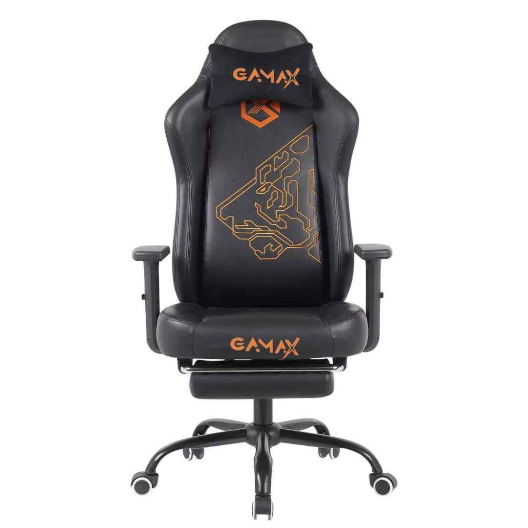 Gamax leather Gaming Chair Model BS-7969 with Foot Rest - Black