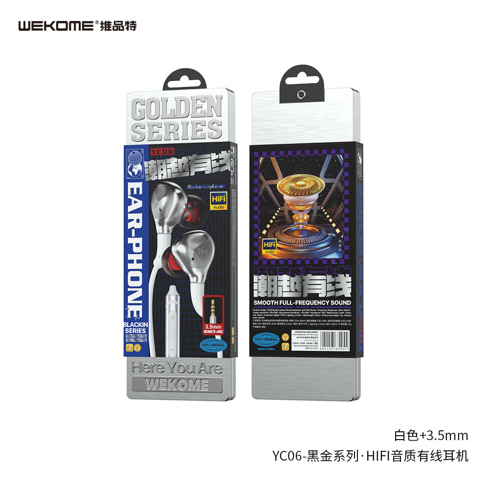 WEKOME YC06 Black Series - USB-C HiFi Headphone with Cable