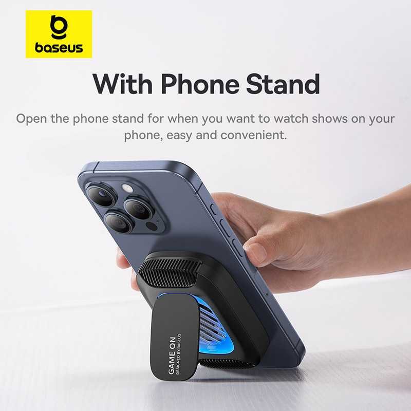 Baseus MagPro II Series Ultra-Thin Magnetic Phone Cooler (with Wireless Charger) - Cosmic Black