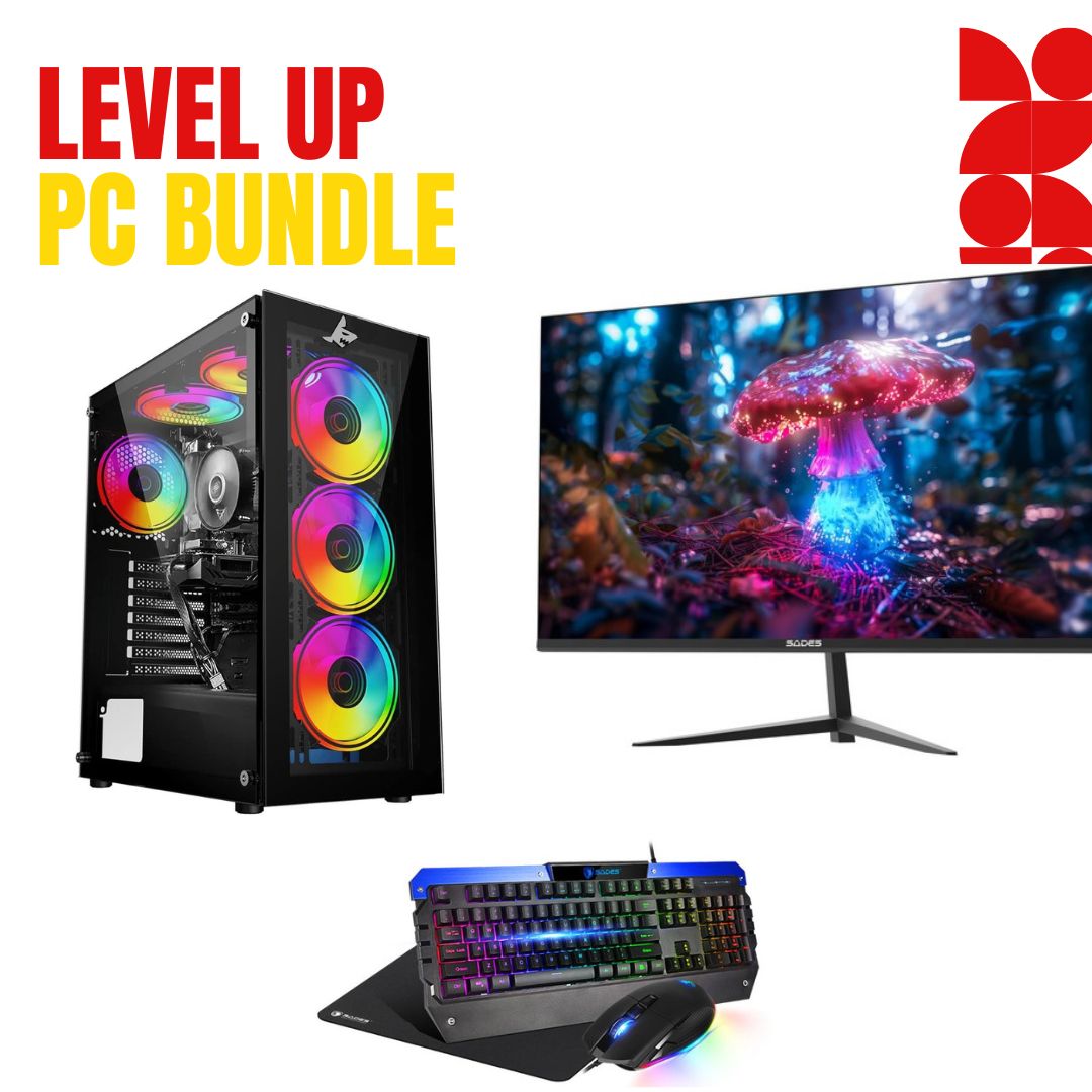 PC Bundle: PC Gaming i5-11400F/GTX 1650/16GB/1TB with Sades Russula /24" FHD/ HDMI 2.1/ 1ms/120Hz/IPS/Flat Monitor & Sades Battle Ram Keyboard/Mouse/Mousepad