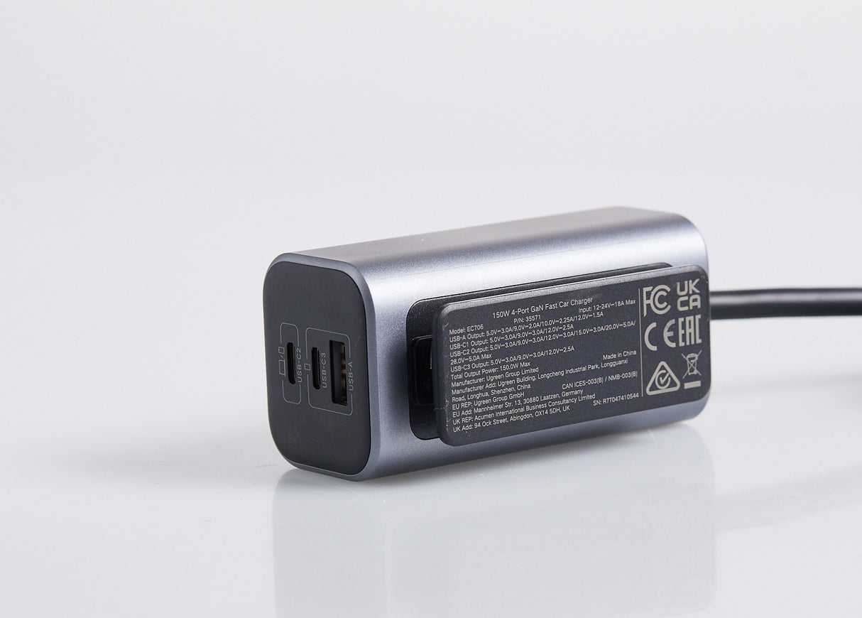 UGREEN 150W 4-Port GaN Fast Car Charger -EC706