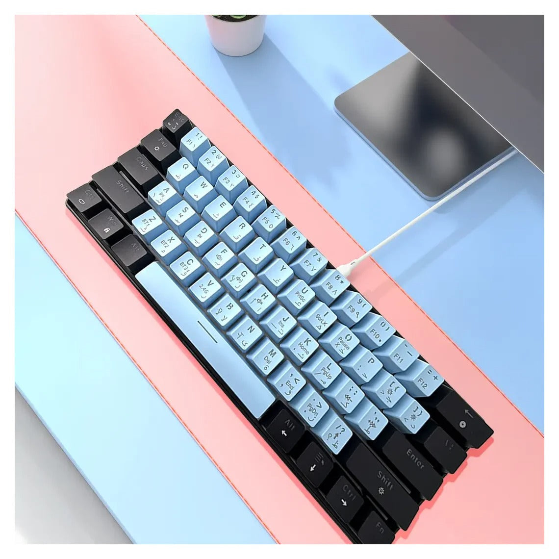 SKYLiON RGB Wireless Mechanical Keyboard (61-Key)Blue & Black