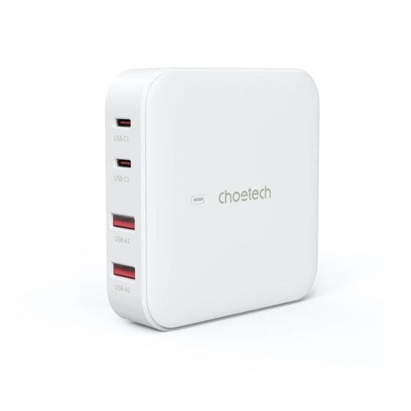 Choetech GaN 100W 4 ports desktop charger UK White