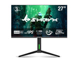 SHARX Gaming Monitor 27", QHD 280hz Refresh Rate, 0.3ms, Fast IPS, QHD, 2.1HDMI, Adjustable Stand, RGB Backlight, Free Sync, G-Sync Compatible Model 27Q280I.