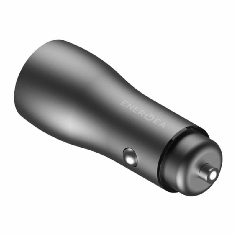 شاحن Energea بمنفذي USB (شحن سريع 3.0، 18 واط لكل منفذ) إجمالي الطاقة: 36 واط - هيكل من الألومنيوم