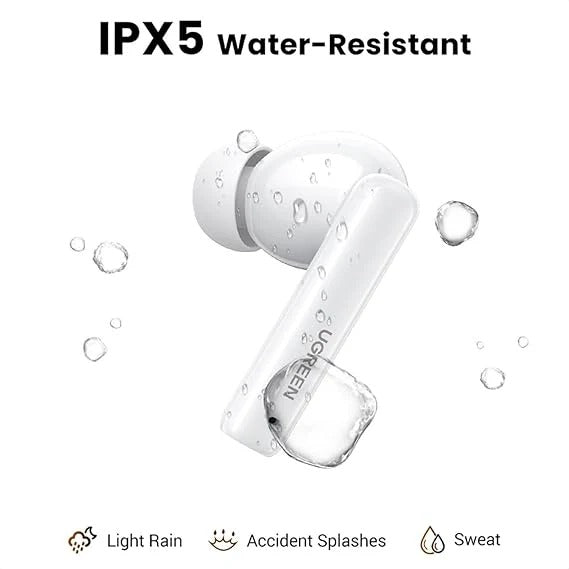 UGREEN HiTune T6s Hybrid Active Noise-Cancelling Earbuds - White