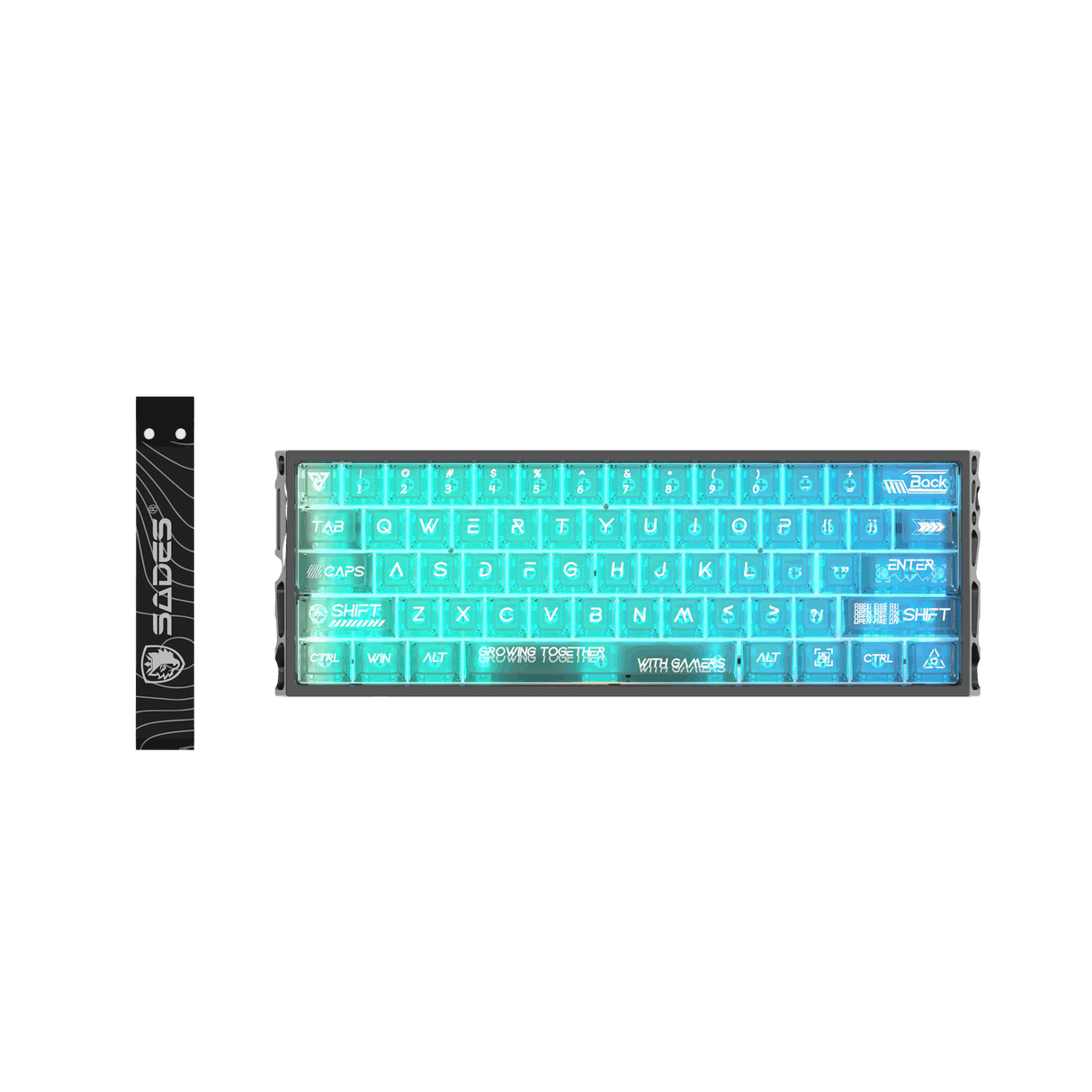 Sades Void Fission 60 Ultra Compact 60% Hall Effect Magnetic Switch Wired Keyboard - Black