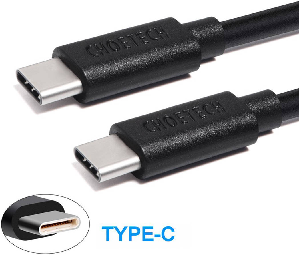 Choetech CC0002 3A USB-C to USB-C Cable 1m - Black