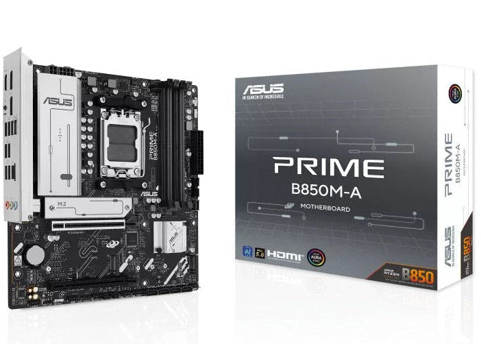 لوحة أم أسوس برايم بي 850 إم-إيه واي فاي لمقبس إيه إم 5 مع واي فاي 6 إي ودعم الذكاء الاصطناعي وبي سي آي إي 5.0 للألعاب باللون الأسود