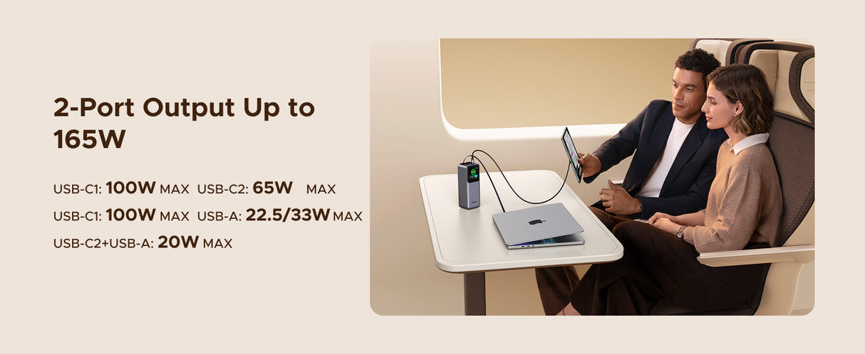 UGREEN Nexode Power Bank 20000mAh 165W with Retractable USB-C Cable - PB726
