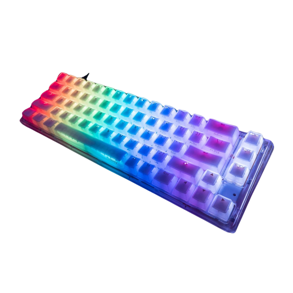 DUCKY ONE 3 SF HOT SWAP Blue Switch Cherry RGB Wired Mechanical Gaming Keyboard Arabic - Aura White