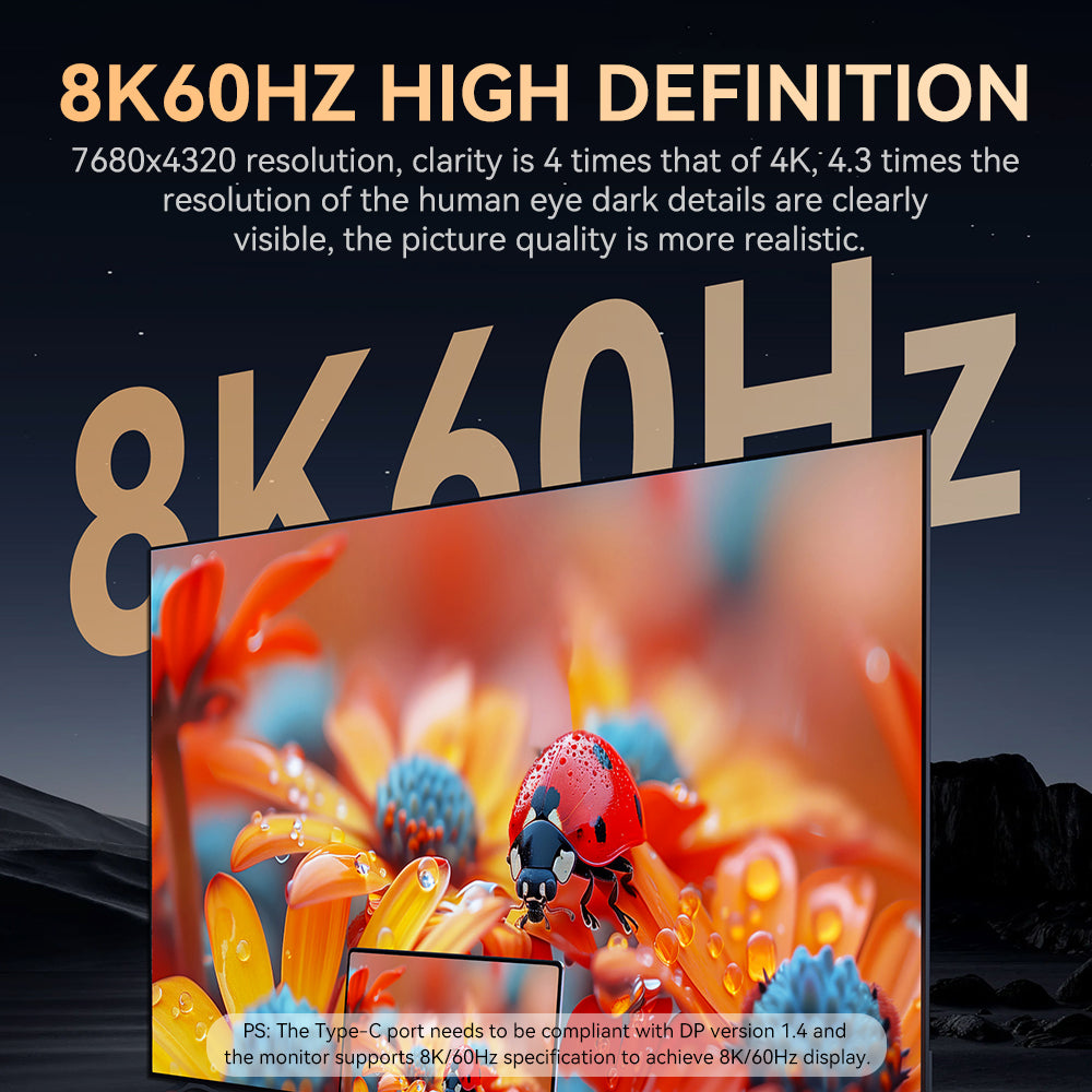 VegGieg USB-C to HDMI M/M 8K Cable Model V-Z104