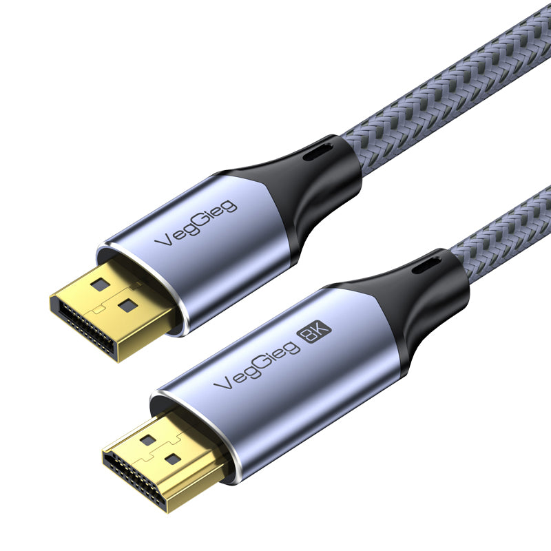 VegGieg DP to HDMI M/M 8K 2 meters Cable Model V-Z103