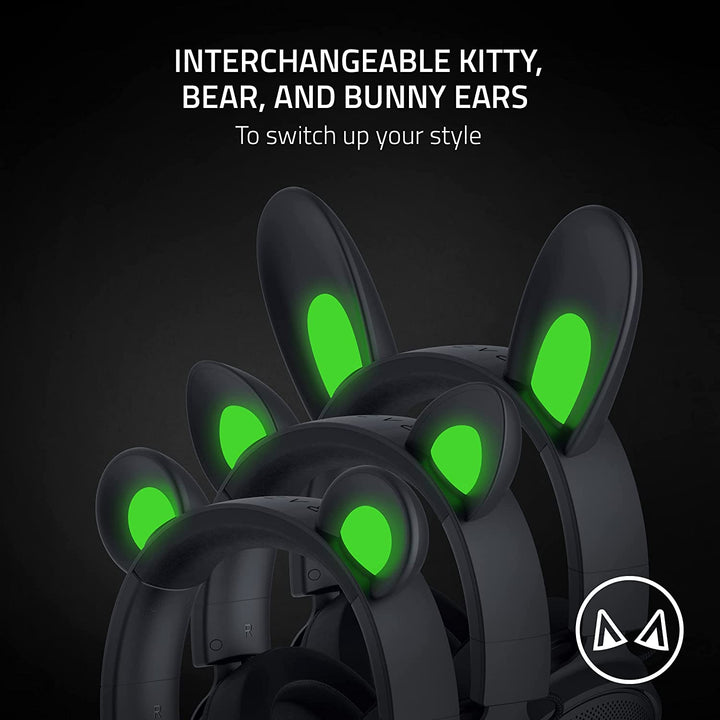 Razer Kraken Kitty V2 Pro Wired RGB Headset With Interchangeable Ears - Black RZ04-04510100-R3M1