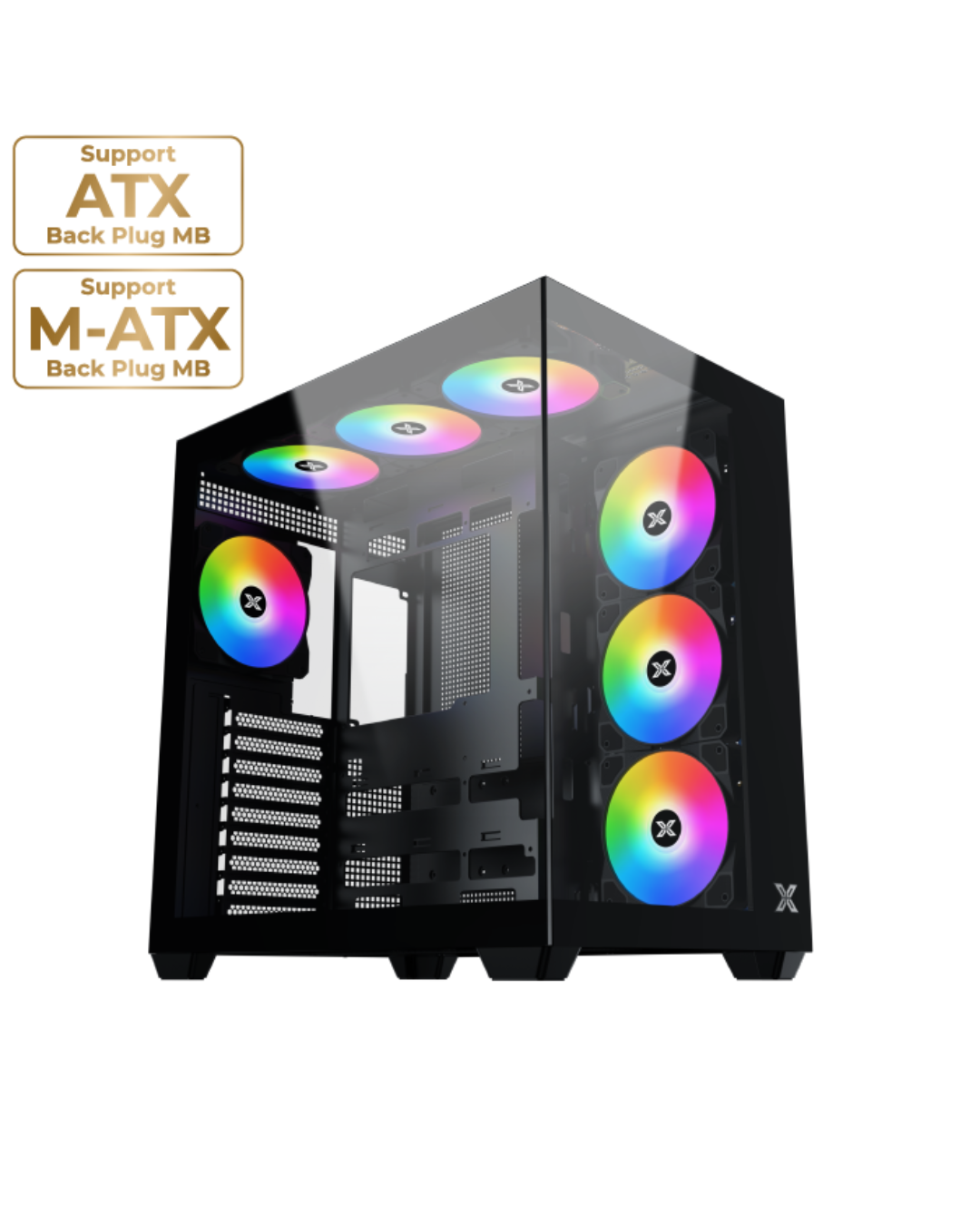 XIGMATEK AQUA V AIR ATX Case - Black