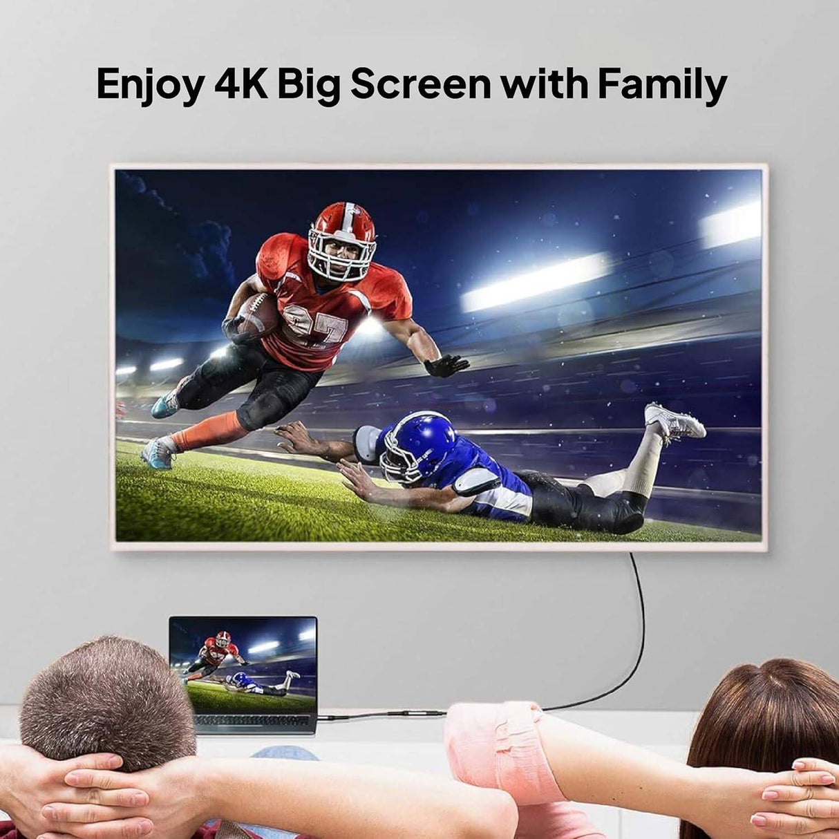 محول موسيل من منفذ العرض إلى HDMI | دقة 4K بمعدل 60 هرتز، مطلي بالذهب، مصنوع من سبائك الألومنيوم، سهل التركيب والتشغيل | محول شاشة إلى تلفزيون