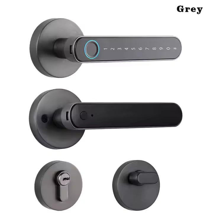 Digital Door Lock Model Y1604L for Door thickness: 30-55mm, unlock by Tuya Bluetooth/ Password / Fingerprint / key