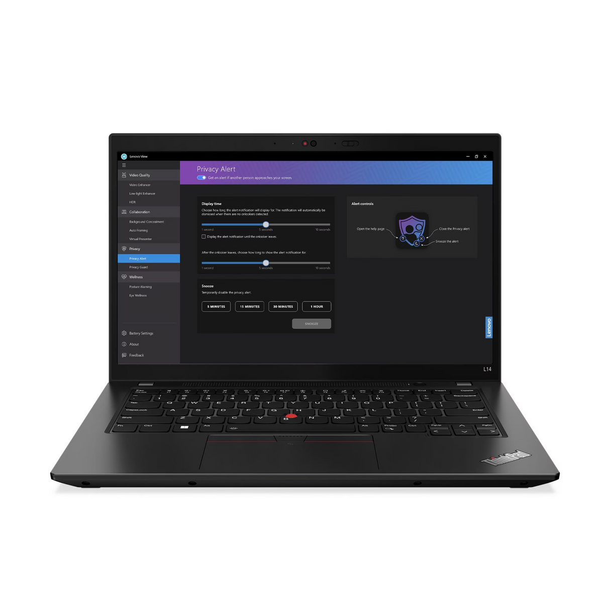 Lenovo ThinkPad L14 Gen 4 / Intel Core i7-1355U, 10C / 14"FHD (Touch) / 16GB DDR4 Ram/ 512GB M.2 NVMe SSD /Integrated Intel Iris Xe Graphics/ Eng.-Arabic / DOS / 3YW / Black