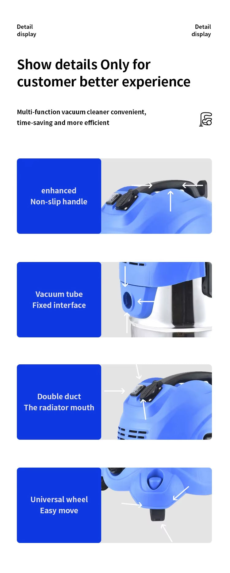Puresweep Heavy Duty Wet & Dry Vacuum Cleaner with Steel Pipe & Large Capacity Tank – 2800W & 30 Litres