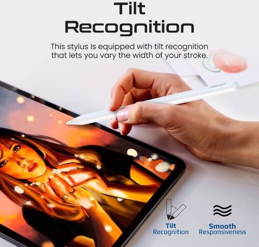 Promate High Precision Active Capacitive Wireless Stylus Kit, white