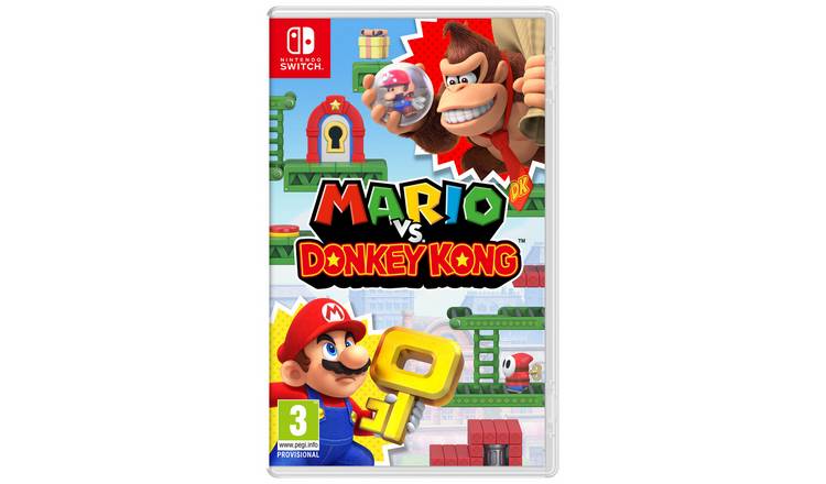 Bundle Nintendo Switch OLED white with Mario Vs DK game with protection storage kit & Screen Glass