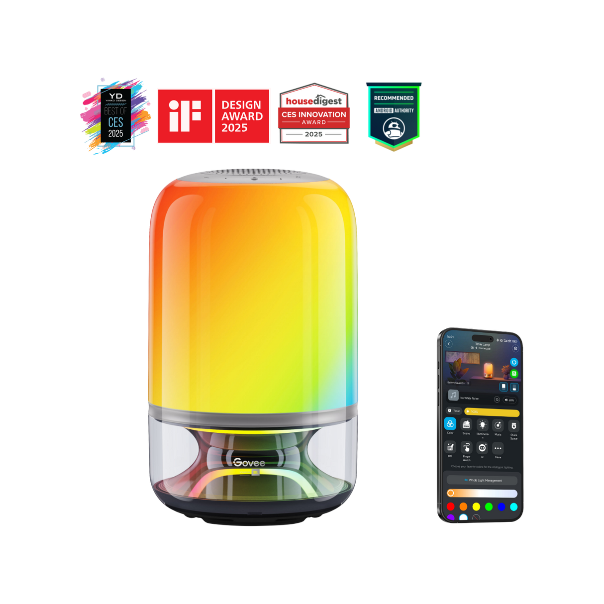 Govee RGBICWW Table Lamp 2 Pro Sound by JBL - H6020