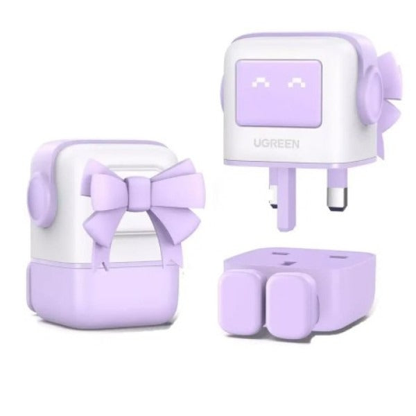 UGREEN Nexode RG 65W 3-Port GaN Fast Charger UK Purple CD361 CD361-35292