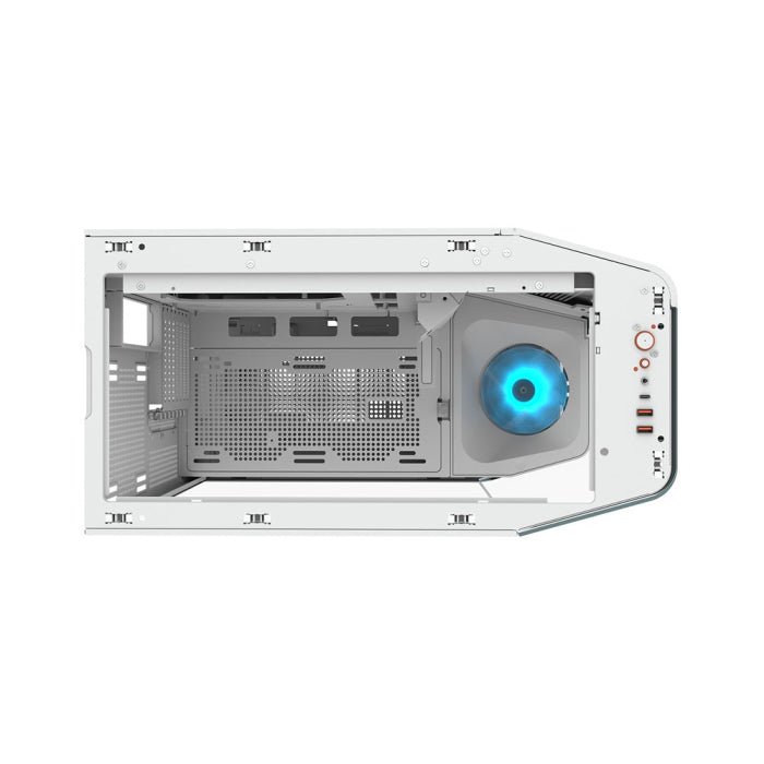 Cougar FV270 Mid Tower Two Panel Front & Left Side Tempered Glass Case with One RGB Fan - White