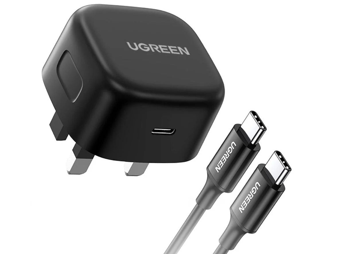 UGREEN Nexode 30W USB-C PD GaN Fast Charger UK -folding foot (Black) CD305 CD305-90878