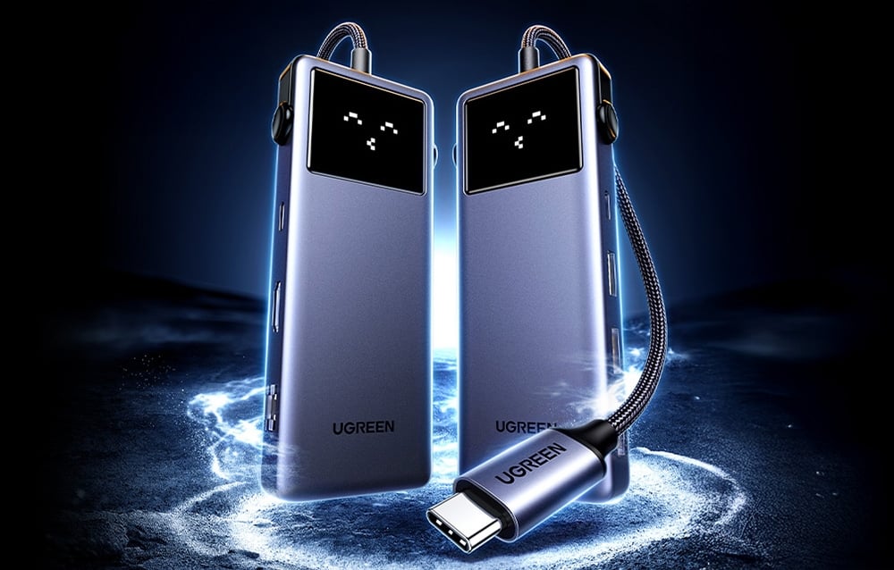 UGREEN QPai Pro 7-in-1 USB-C Hub 4K@60Hz HDMI PD100W Port (CM888 - 45155)