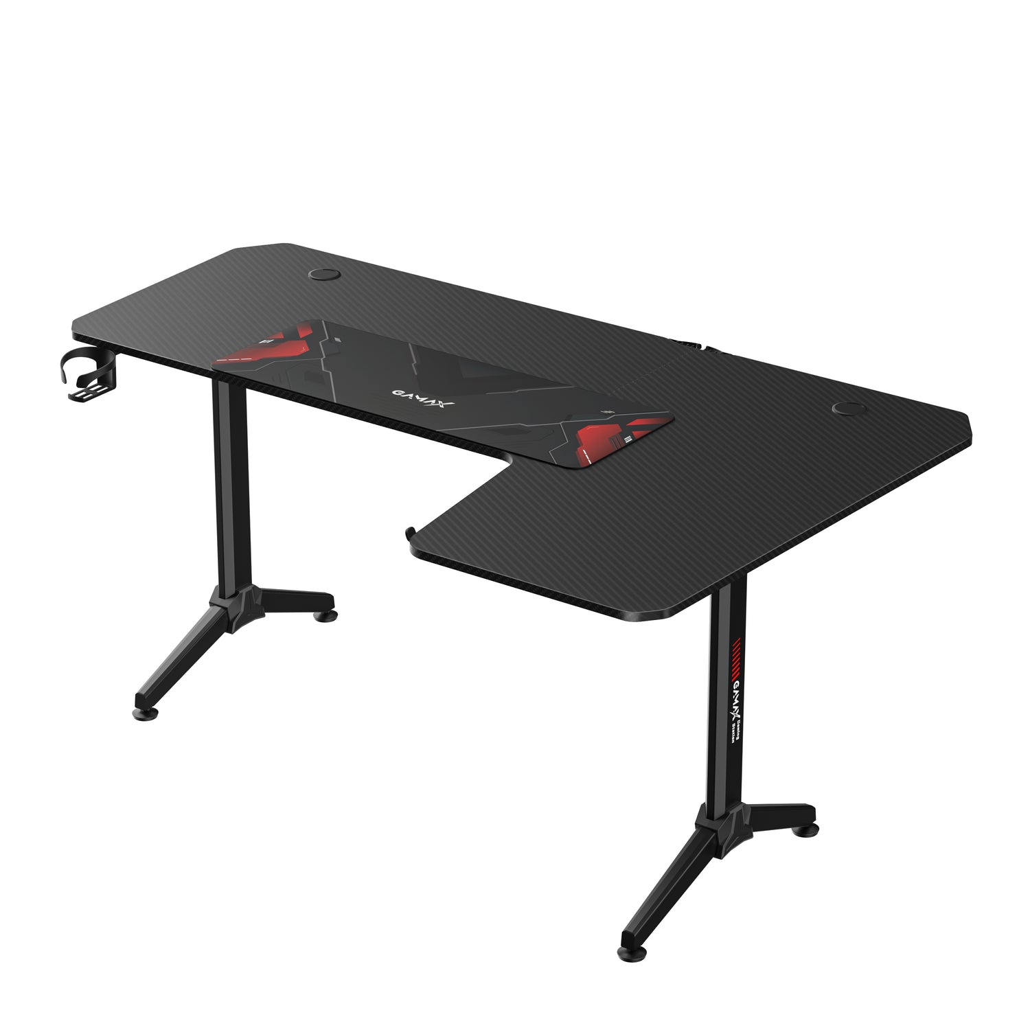 Level Up Offers: Gamax HY-R Gaming Table (L-Shaped) 160*100*75cm with Mousepad - Right + Free Sades ME6S Tyto Gaming Microphone - Black