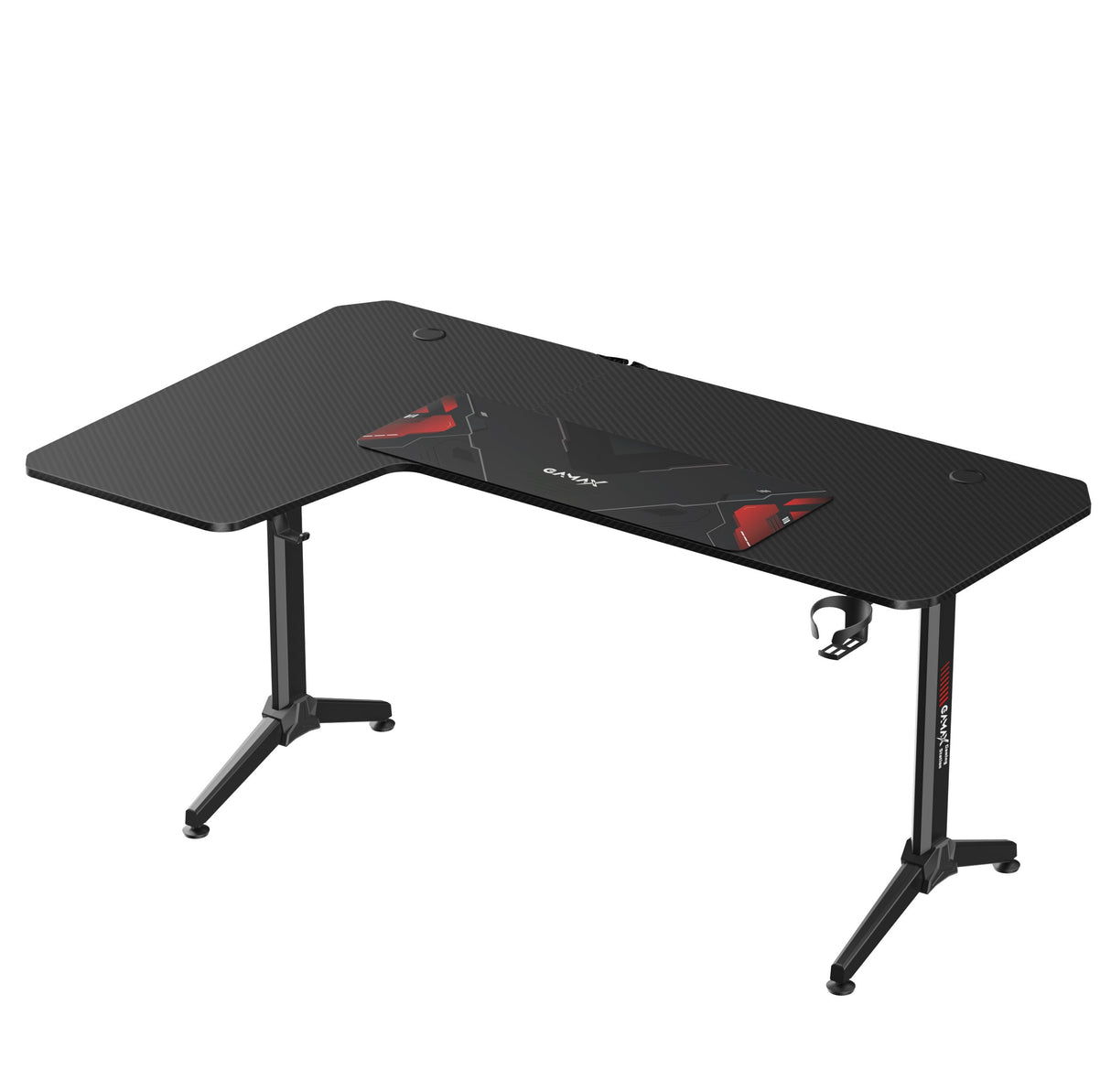 Gamax HY-L Gaming Table (L-Shaped) 160*100*75cm with Mousepad - Left ( Installation not included )