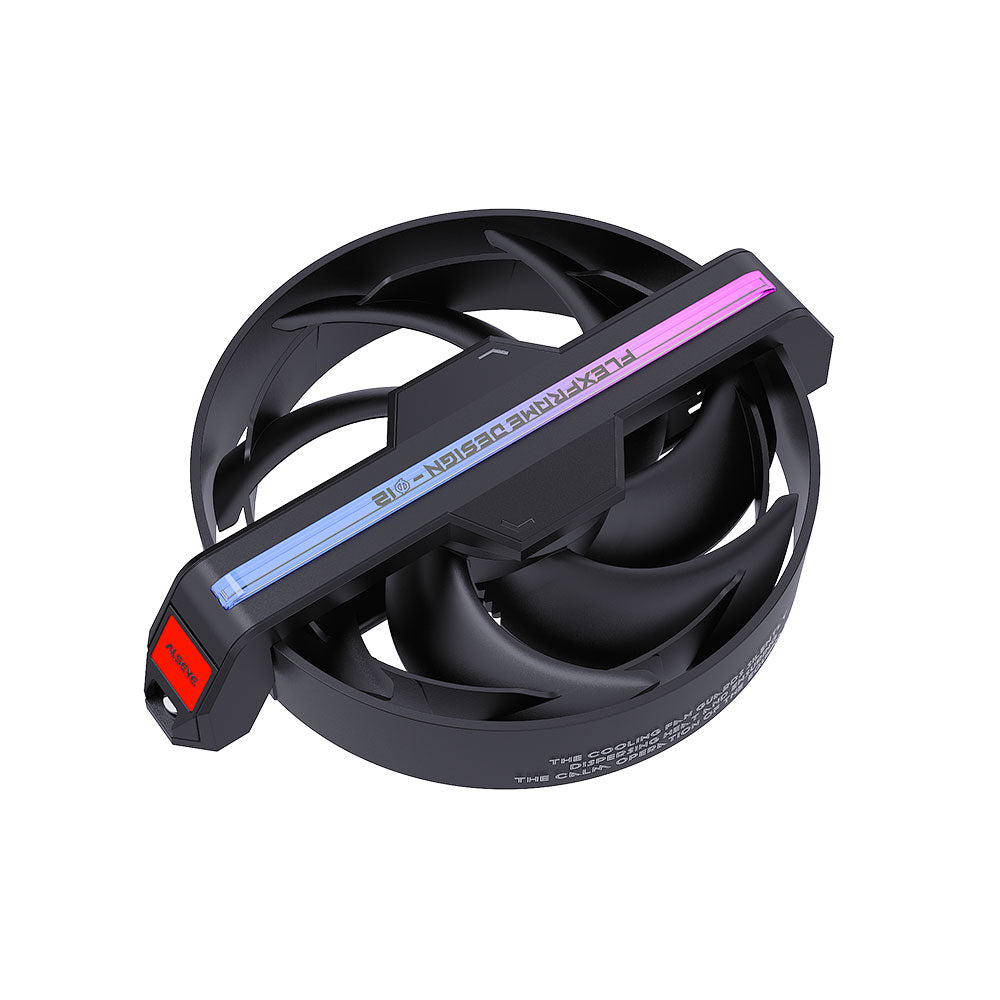 Alseye Φ12(DM12)-B DC 12V High Air Pressure Case Fan Support ARGB with Hidden Screws Option - Black