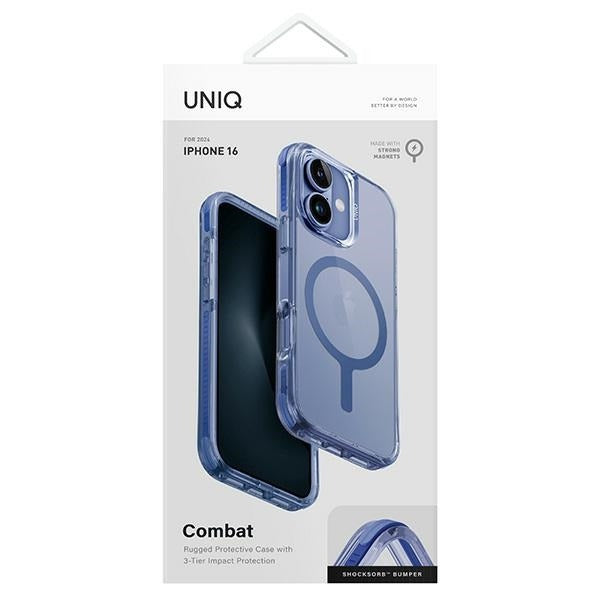 UNIQ HYBRID IPHONE 16 (2024) 6.1 MAGCLICK CHARGING COMBAT - PEARL BLUE (PEARL BLUE)