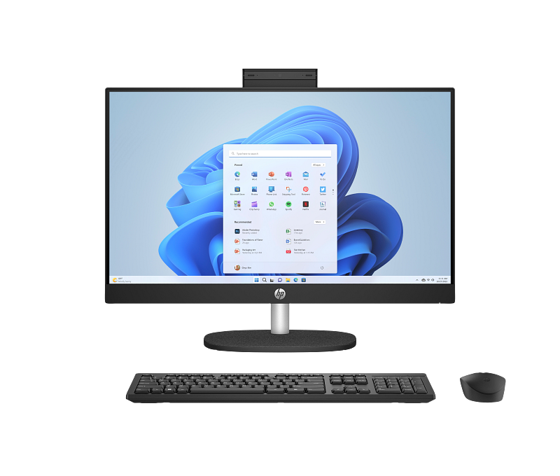 HP AIO 24-cr0041ne i7-1355U / 8GB DDR4 Ram/ 512GB SSD /Non-Touch 23.8" FHD Antiglare IPS /Integrated Intel Iris Xᵉ Graphics/ DOS / Jet Black - HD Camera / 1YW