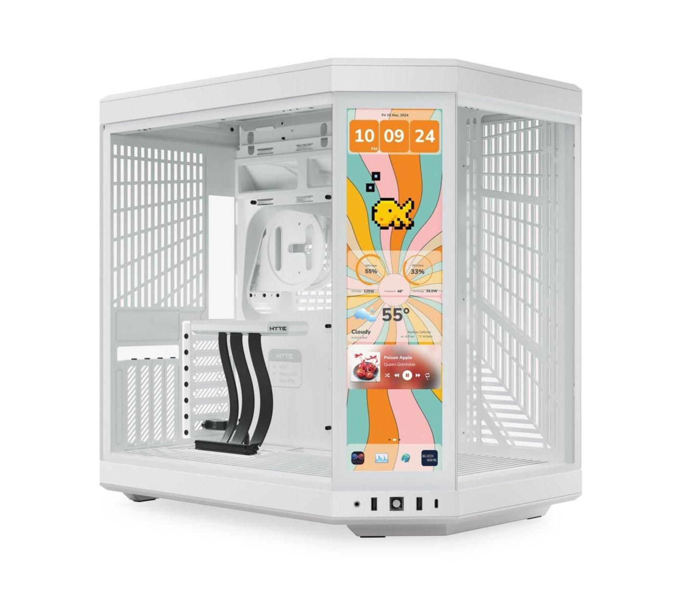 HYTE Y70 Touch Infinite Mid Tower Gaming Case - White