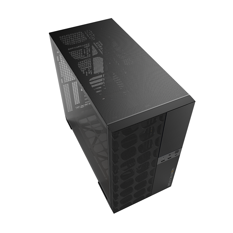 Geometric Future Model 5 Vent Mesh Mid Tower Case with 2503-140mm fan x5 - Black